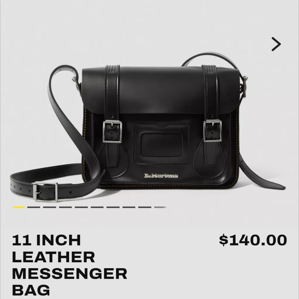 Dr. Martens Black Messenger Bag Sleek Design